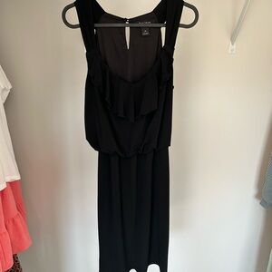 White House Black Market Sleeveless Black Midi Dress